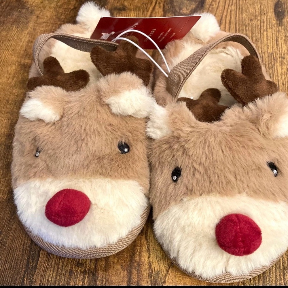 Toddler Reindeer Scuff Slippers - Wondershop™ Brown Size 9T-10T
New
